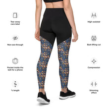 Load image into Gallery viewer, Compression Sports Leggings - Gasparilla pattern