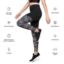 Load image into Gallery viewer, Compression Sports Leggings - Gasparilla pattern