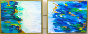Lily pads - Diptych (priced as a set)