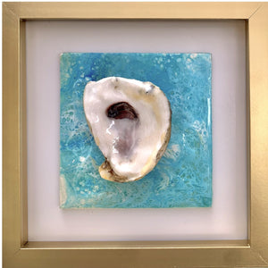 Oyster shell in frame - color options available