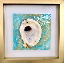 Load image into Gallery viewer, Oyster shell in frame - color options available