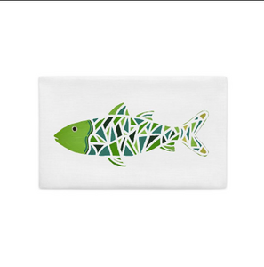 Mosaic Fish Premium Pillow Case - three color options