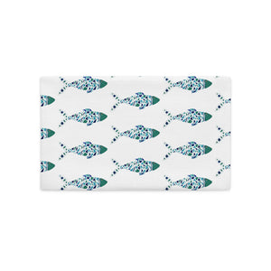 Mosaic Fish Premium Pillow Case - three color options